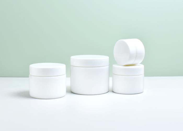 JG-AQP 100ml Opal White Glass Cosmetic Jar